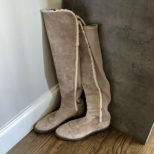 barely worn grey suede stuart weitzman boots